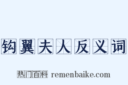 钩翼夫人反义词是什么意思的图片